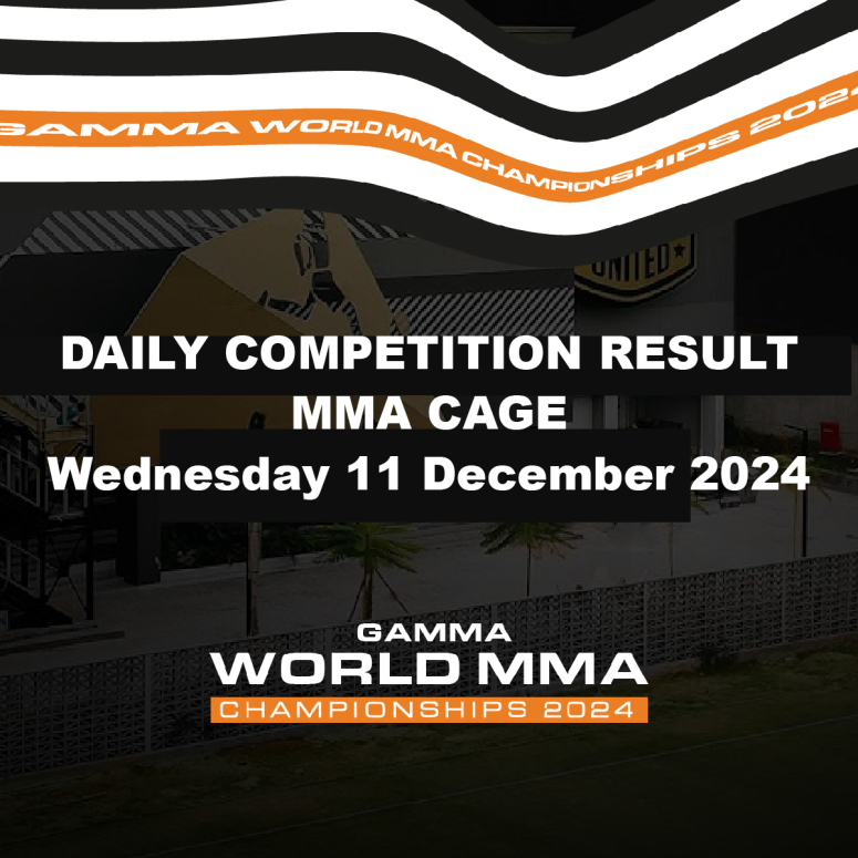 DAILY COMPETITION RESULT MMA CAGE Wednesday 11 December 2024