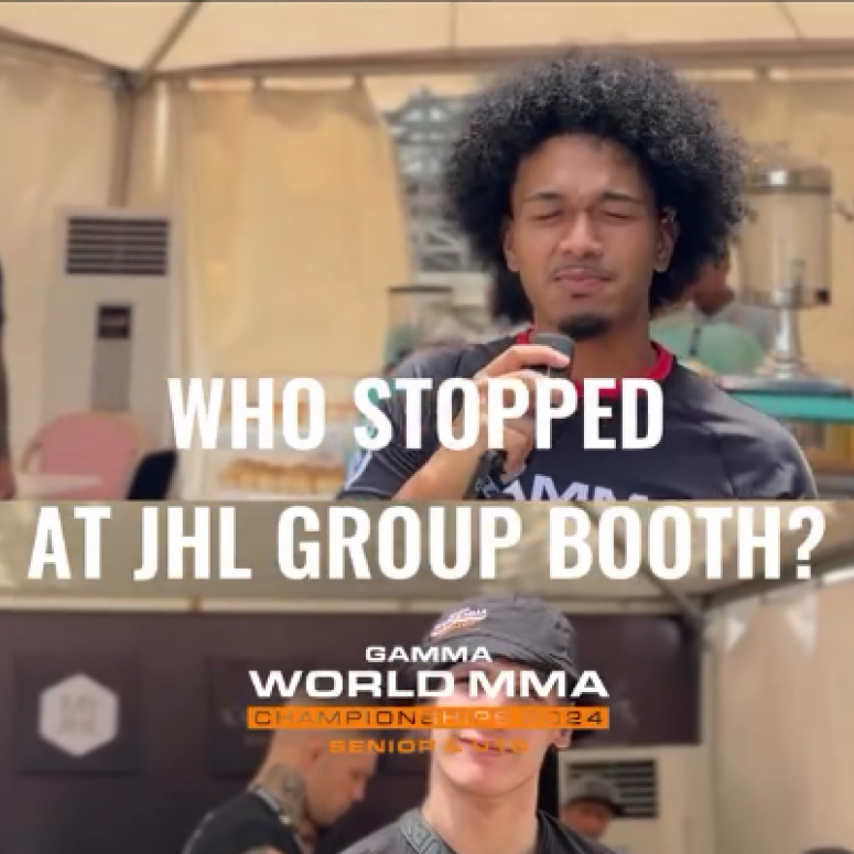 Behind the Scenes GAMMA World MMA Athletes at the JHL Group Booth